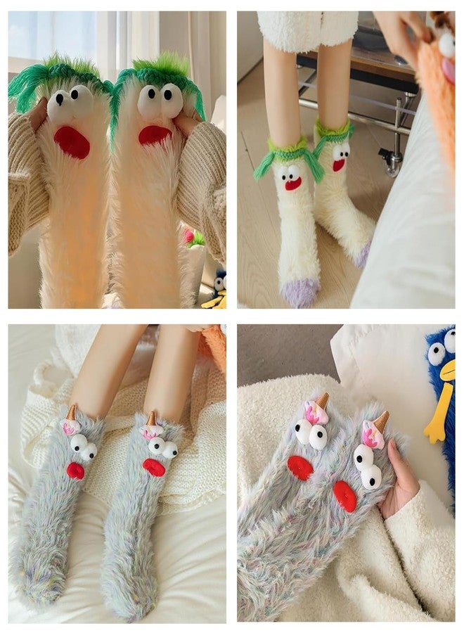 TFTSR Crazy Funny Fuzzy Silly Socks for Kids Women,Girls Fluffy Slipper Novelty Fun Sock,Boy Men Cute Cozy Soft Animal - Image 3
